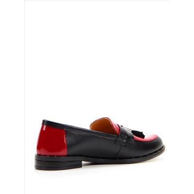 Лоферы ED'ART 117.madonna'9g.black+red R