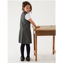 Girls' Permanent Pleats School Pinafore (2-12 Yrs)