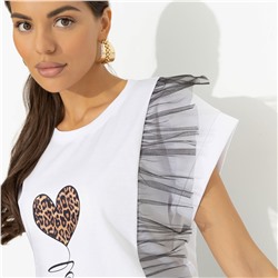 Футболка с декором из сетки, Где стиль, там и ты (new picture)