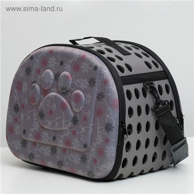 Складная сумка-переноска с отдельным входом, материал EVA, 43.5×28×33 см, серая