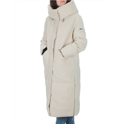 22373 BEIGE Пальто зимнее женское облегченное (150 гр. холлофайбера)