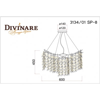 Подвесная люстра Divinare Salice 648955