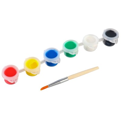 Ёлочные шары под раскраску на новый год «Маша и Медведь», d=5.5 см, 2 шт, краски, набор для творчества