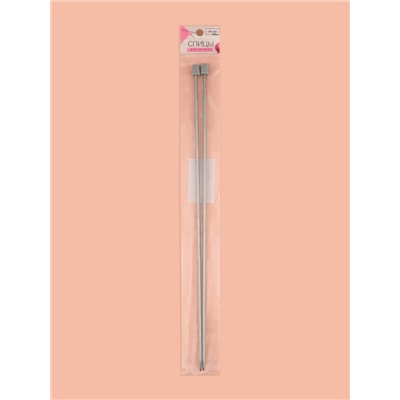 Спицы для вязания, прямые, d=3.5 мм, 35 см, 2 шт.