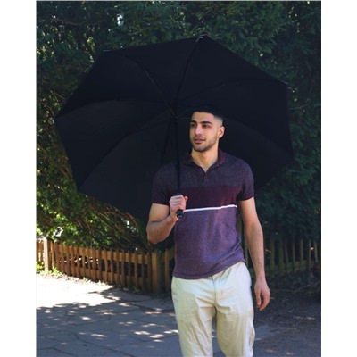 S942-01 Caddie Golf Black (Черный) Зонт мужской гольфер Fulton