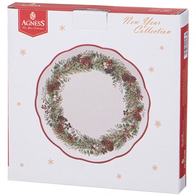 ТАРЕЛКА ЗАКУСОЧНАЯ AGNESS "CELEBRATION" 20,3*2 СМ (КОР=24ШТ.)