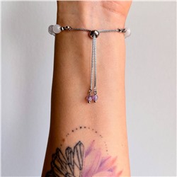 Радуга Самоцветов Браслет "Сахасрара" из камней для проработки седьмой чакры регулируемый