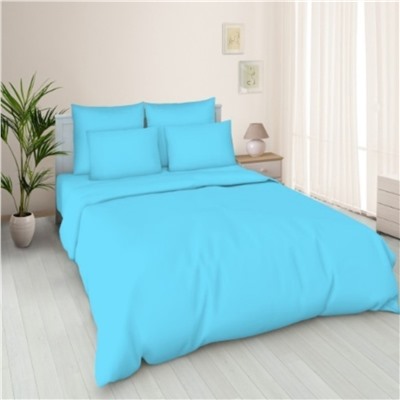 Наволочка поплин однотонный 70*70 упак 2шт Реноме <70*70, голубой> (арт.02/104)