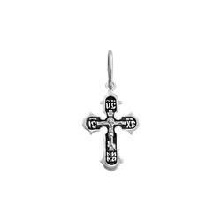 Крест из серебра литье частичное чернение