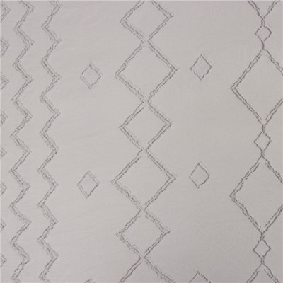 Постельное бельё Евро «Тафтинг орнамент» 200×217 см,230×240 см,50×70 см-2 шт., серое, 110 г/м²