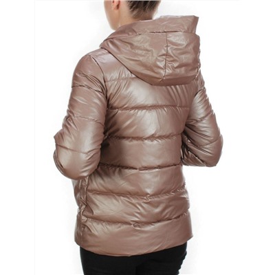 8063 BROWN Куртка демисезонная женская (130 гр. синтепон)