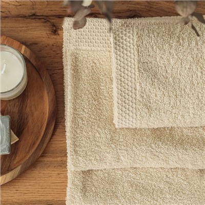 Набор махровых полотенец LoveLife "Natural beige" 3 шт: 70х130,50х80,30х50см хл100%