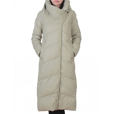 3067 OLIVE Пальто пуховое женское (утиный пух)