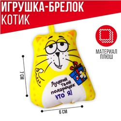 Игрушка антистресс - брелок «Лучший твой подарочек» 6 х 7см