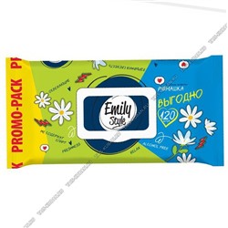 Влажные салфетки с крышкой Emily Style Ромашка 120шт