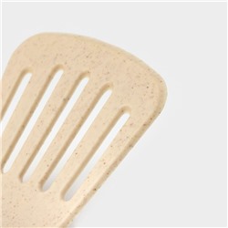 Лопатка с прорезями Доляна «Беж», 30 см, бежевая