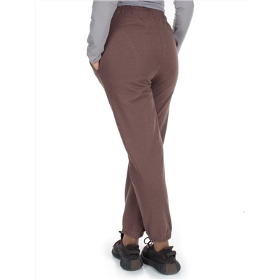 J-02 BROWN Брюки спортивные женские (85% хлопок, 15% полиэстер)