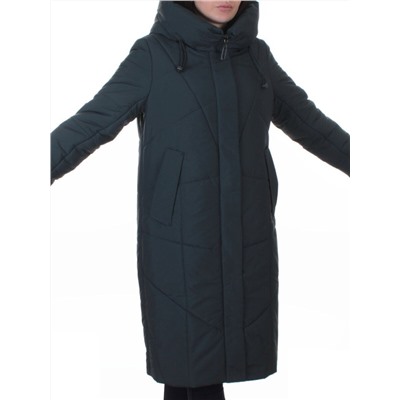A616 BLUE/GRAY Пальто зимнее женское (верблюжья шерсть, +120 гр. холлофайбер)