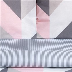 Постельное бельё Этель Евро Pink illusion 200х217 см, 220х240 см, 70х70 см - 2 шт, бязь 125 г/м2