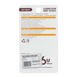 Корректор-лента 6 м × 5 мм, с рисунком, блистер, европодвес, корпус МИКС