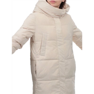 56009 BEIGE Пальто зимнее женское (холлофайбер 150 гр.)
