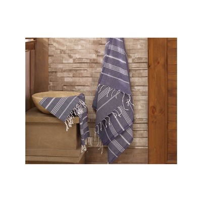 2 шт. Пештемаль с Бахромой 100x180 см + 50x95 см Peşkir Seti Sultan Lacivert