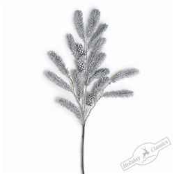 Ветка еловая "Серебряный иней" 73 см