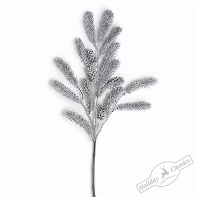 Ветка еловая "Серебряный иней" 73 см