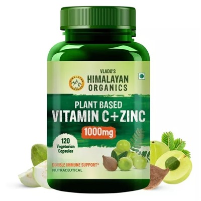 Витамин С + Цинк (120 кап), Plant Based Vitamin C + Zinc, произв. Vlado’s Himalayan Organics