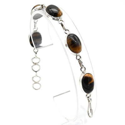 Браслет с тигровым глазом, 16см.