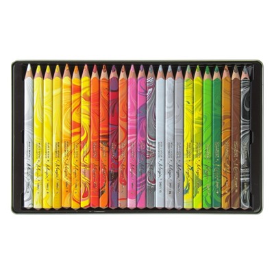 Карандаши цветные 24 цвета Koh-I-Noor 3408 Magic + карандаш-блендер, в металлическом пенале