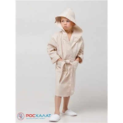 Детский вафельный халат с капюшоном В-07 (31)
