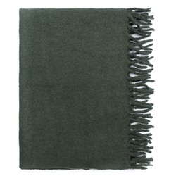 Плед мохеровый хвойно-зеленого цвета из коллекции Essential, 130х180 см