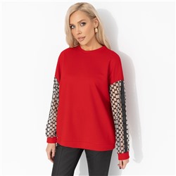 Свитшот с акцентными рукавами, Живи красиво