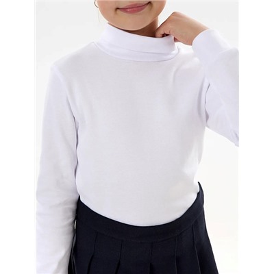 Детская водолазка из рибаны / Белый