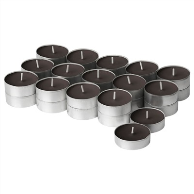 SILKESTRÄD, Teelicht, duftend, Leder & Vanille/braun,, 3.5 Std.
