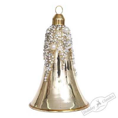 Колокольчик "Ретро" золотой (стекло) 7х7х9 см