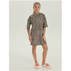Платье домашнее "Леопард" Коричневый девочка