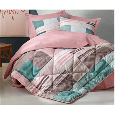 1 сп. 4-х Сезонный КПБ со Стеганным Пододеяльником Ranforce Complete Set MODELINE cotton box
