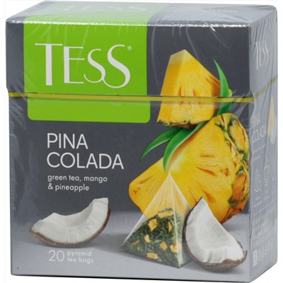 TESS. Pyramids Collection. PINA KOLADA (зеленый) карт.упаковка, 20 пирамидки