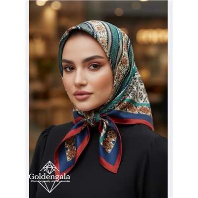 Косынка шелковая с принтом Арт 25183/011