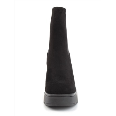 04-M3-1470 BLACK Ботильоны зимние женские (натуральная замша, натуральный мех)