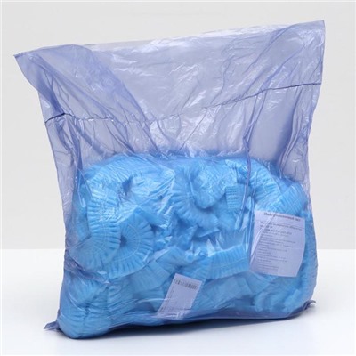 Шапочка медицинская Шарлотта 10 г/м голубая р-р 54-65 см спанбонд 100 шт./уп