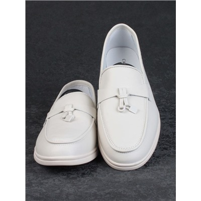 03-B416-2 LT. BEIGE Лоферы женские (натуральная кожа)