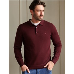 Джемпер-поло из хлопка с нейлоном