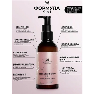 Manita Professional Парфюмированный крем для рук и тела / Cherry, Almond, Sandal, 150 мл