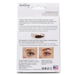 Godefroy Краска-хна для бровей и ресниц / Eyebrow Tint Medium Brow, коричневый, 10 капсул