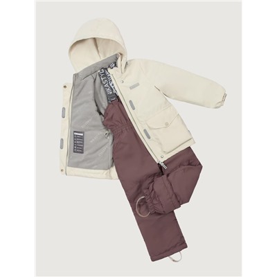 Комплект утеплённый для девочки NIKASTYLE 7м2225 Кешью шоколад