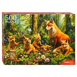 Пазлы 500 "Семья в лесу"