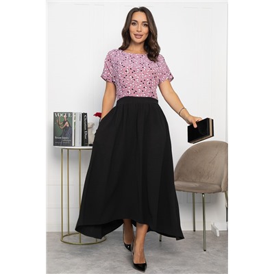 Платье Бруния (черно-розовое) П13997-16М